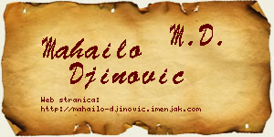 Mahailo Đinović vizit kartica